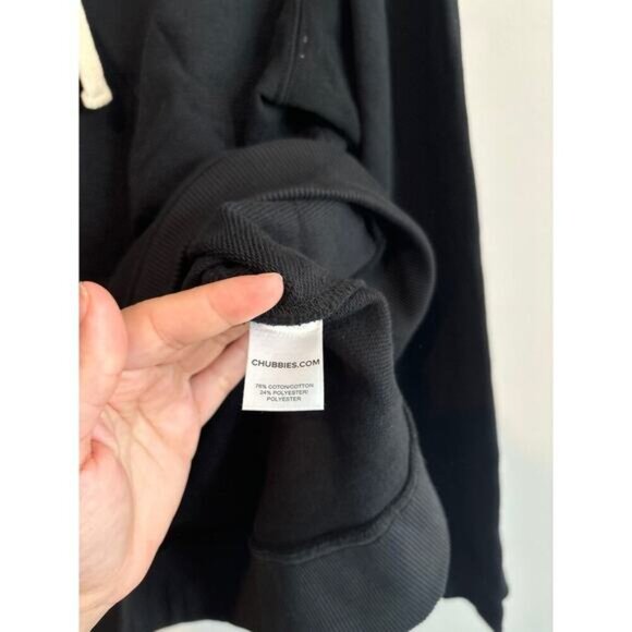 NWOT Chubbies The Night Hoodie Size L In Black - Picture 4 of 5